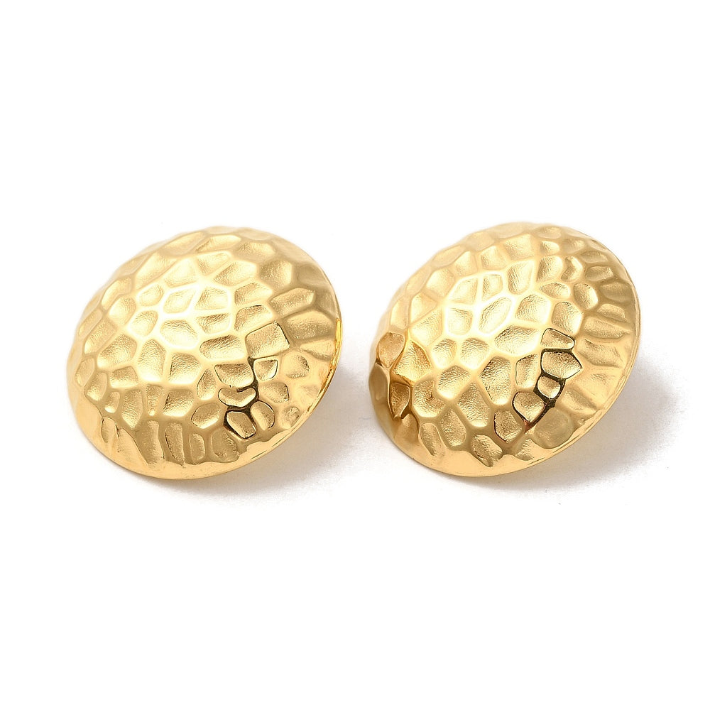 Aretes de Botón Texturado