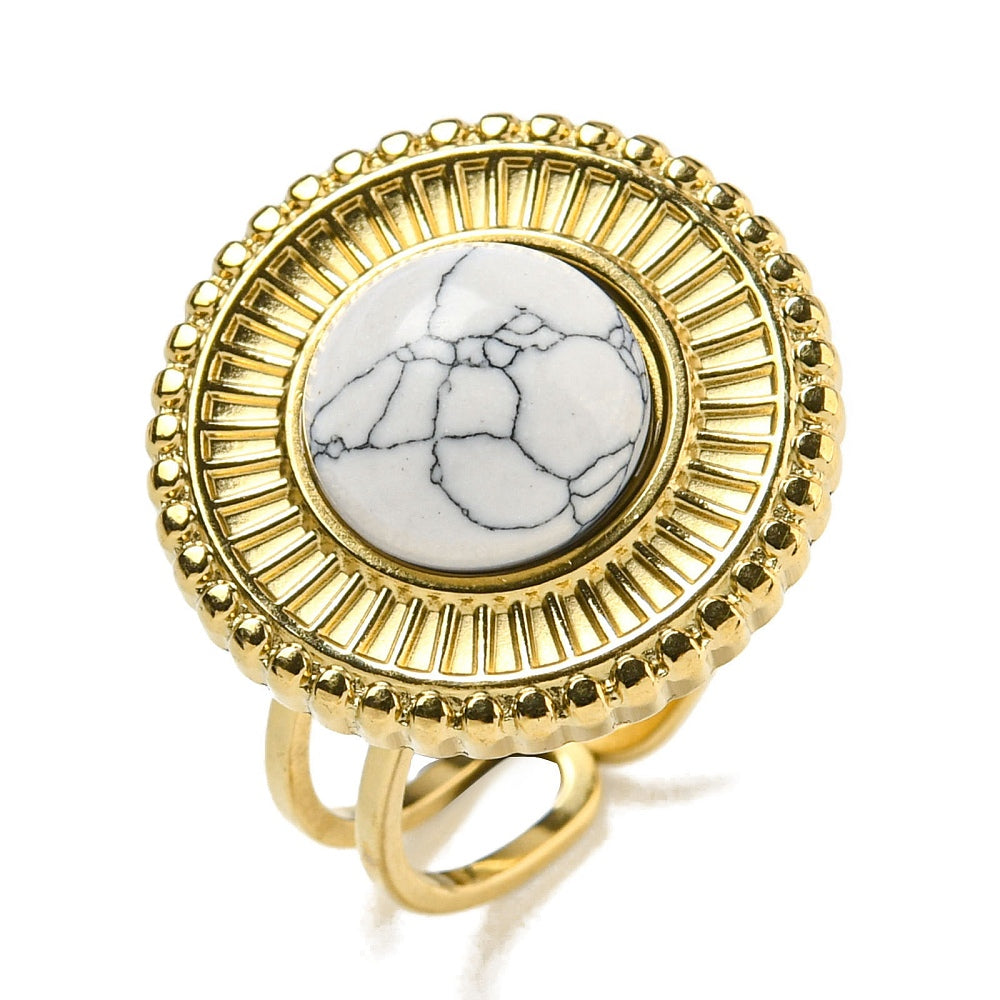 Anillo Turquesa Blanca