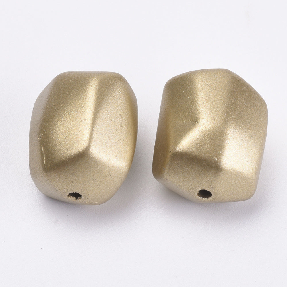 Abalorio facetado oro (4pzs)