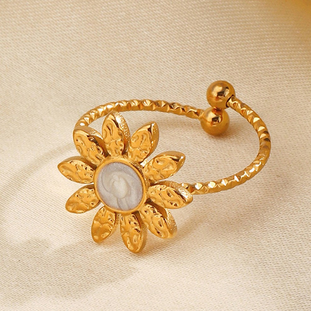 Anillo Flor Blanco