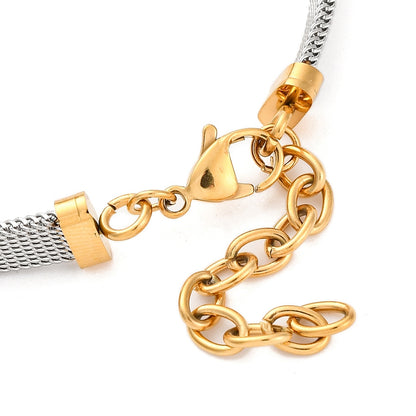 Pulsera Corazón Doble tono