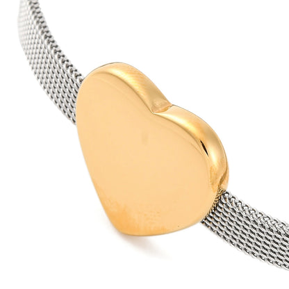 Pulsera Corazón Doble tono