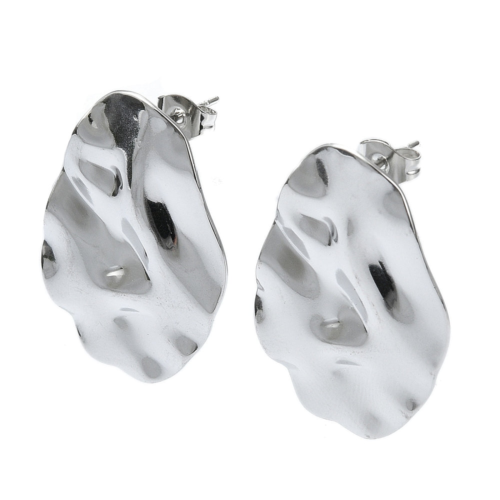 Oval Textyurado Arete