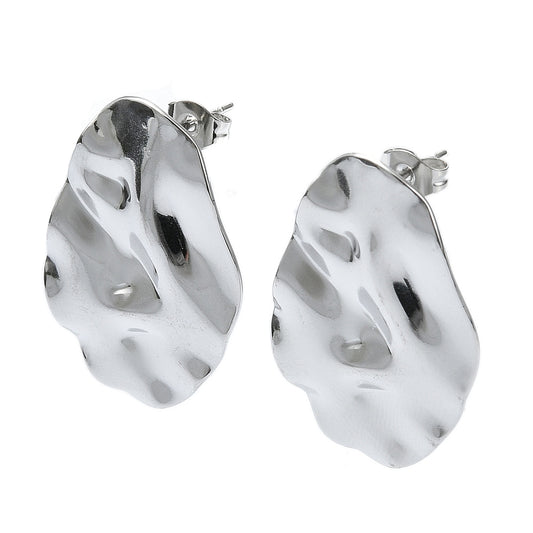Oval Textyurado Arete