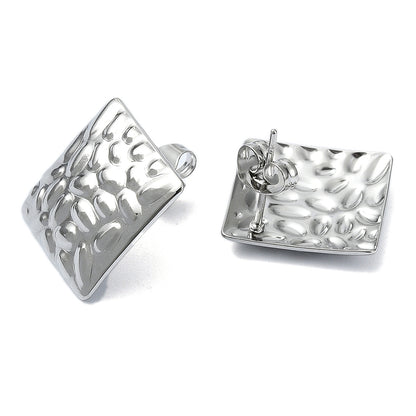 Pendientes Corrugados Cuadrados