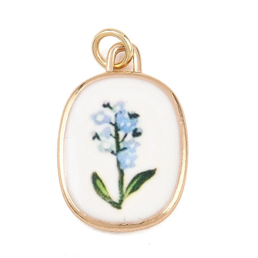 Flor Azul Porcelana