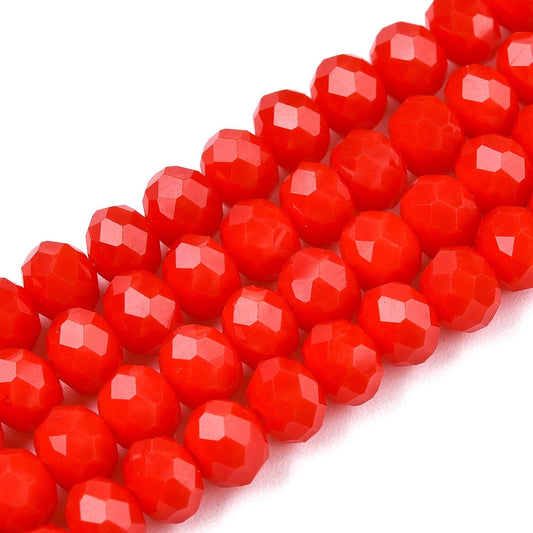 Rondelle Rojo 6mm