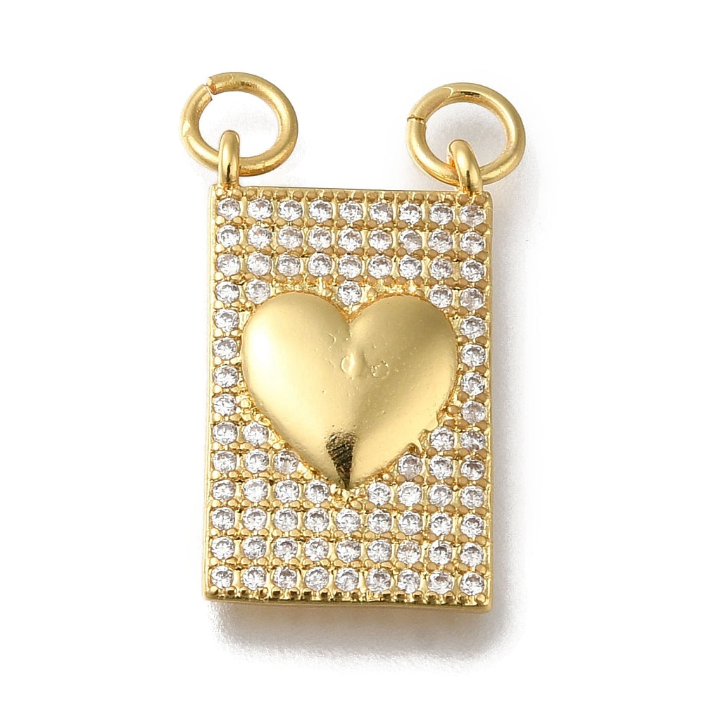 Colgante Cuadrado Cruz y Corazon