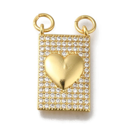 Colgante Cuadrado Cruz y Corazon