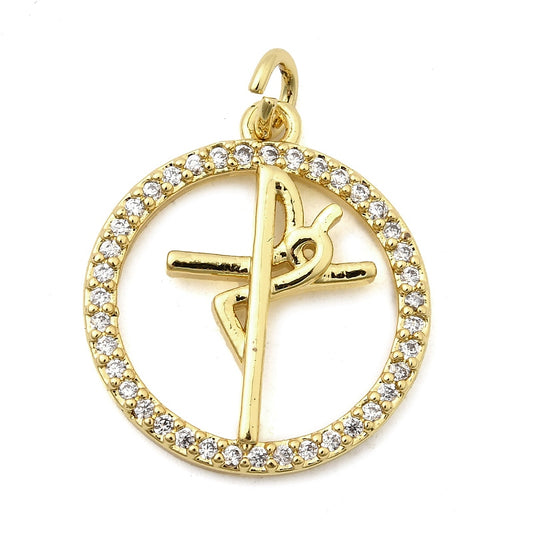 Fe Circular Rhinstone