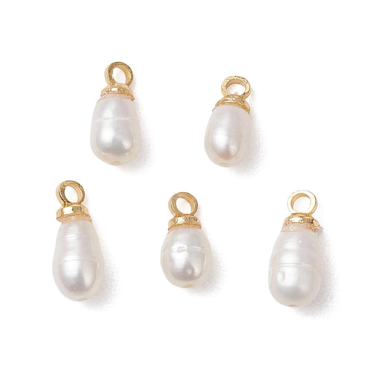 Perla Naturales Colgantes (5pzs)