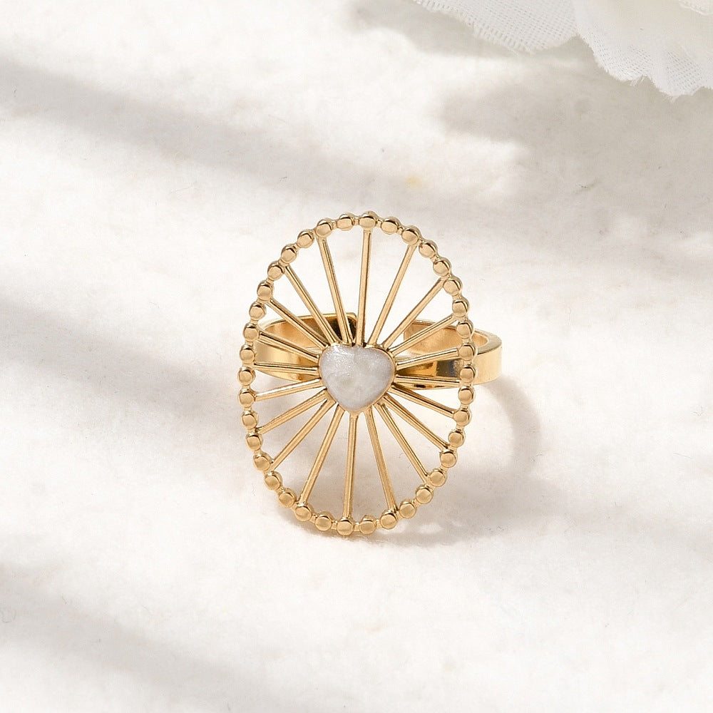 Anillo Corazon Blanco