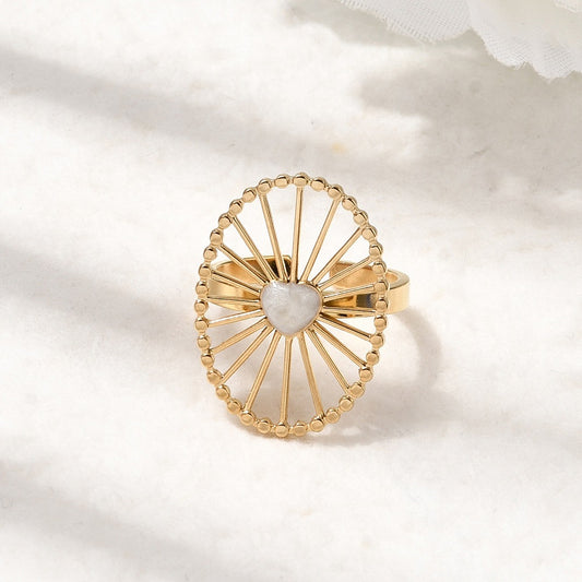 Anillo Corazon Blanco