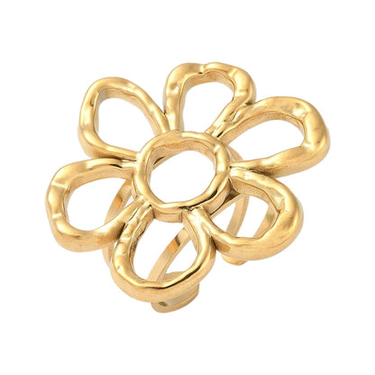 Anillo Flor Corrugado