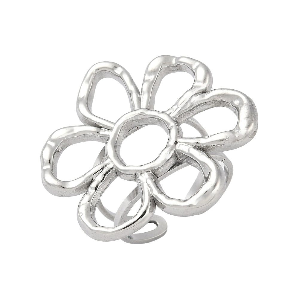 Anillo Flor Corrugado