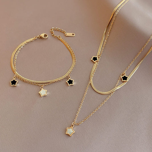Conjunto Collar y Pulsera Estrella
