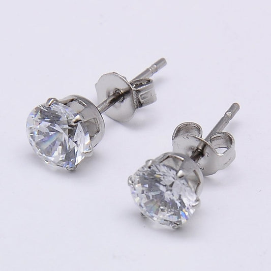 Arete Rhinestone Plata