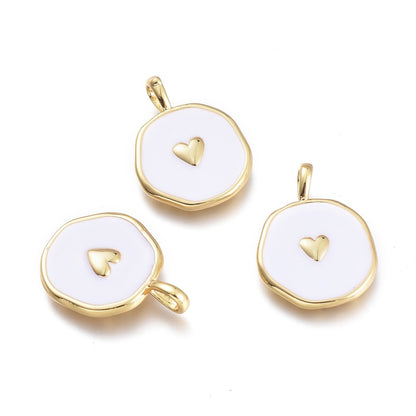 Colgante Enamel Estrella Luna Corazón