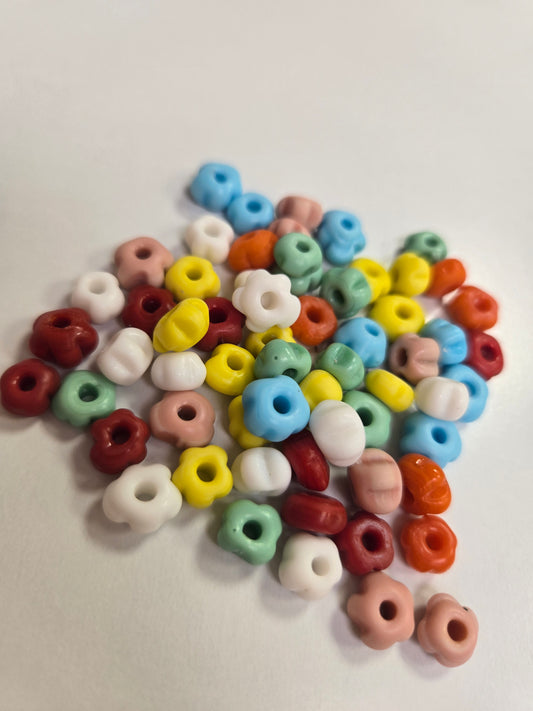 Flower Rondel Matte (10pzs)